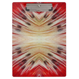 Kaleidoscope Bearded Barbet design Clipboard