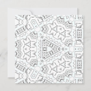 Kaleidoscope Birthday Activity Colouring Card