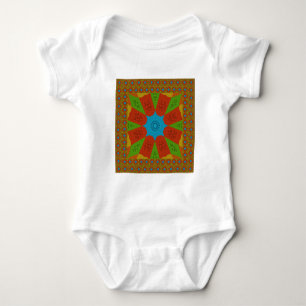 Kaleidoscope Bloom A Vibrant African Print Colour Baby Bodysuit