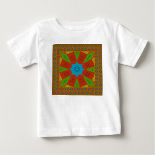Kaleidoscope Bloom A Vibrant African Print Colour Baby T-Shirt