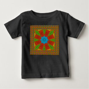 Kaleidoscope Bloom A Vibrant African Print Colour Baby T-Shirt