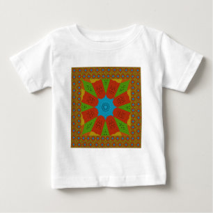 Kaleidoscope Bloom A Vibrant African Print Colour Baby T-Shirt