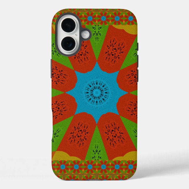 Kaleidoscope Bloom A Vibrant African Print Colour  Case-Mate iPhone Case (Back)