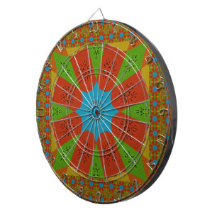 Kaleidoscope Bloom A Vibrant African Print Colour Dartboard