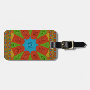 Kaleidoscope Bloom A Vibrant African Print Colour Luggage Tag