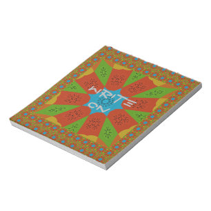 Kaleidoscope Bloom A Vibrant African Print Colour Notepad