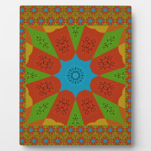 Kaleidoscope Bloom A Vibrant African Print Colour Plaque