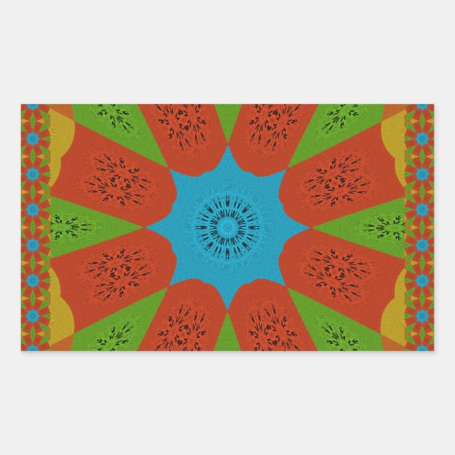 Kaleidoscope Bloom A Vibrant African Print Colour  Sticker (Front)