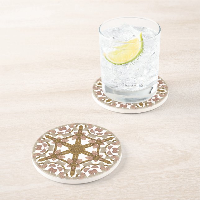 Kaleidoscope bois - Wood kaléidoscope Coaster (Side)