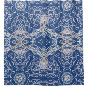 Kaleidoscope Bright Blue, White, Single Star 