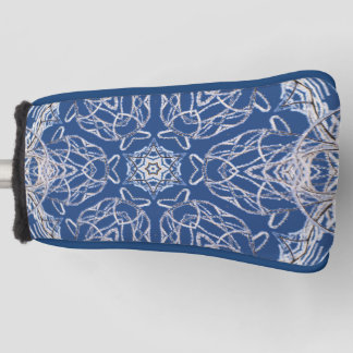 Kaleidoscope Bright Blue, White, Single Star Golf Head Cover