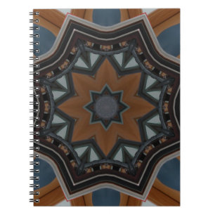 Kaleidoscope Brown Star pattern... Notebook