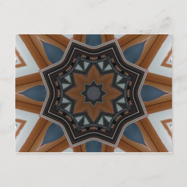 Kaleidoscope Brown star Postcard (Front)