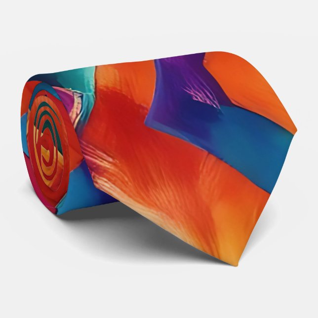 Kaleidoscope Burst Neck Tie (Rolled)