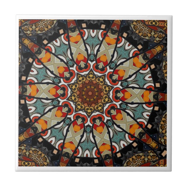 kaleidoscope Ceramic Tile (Front)