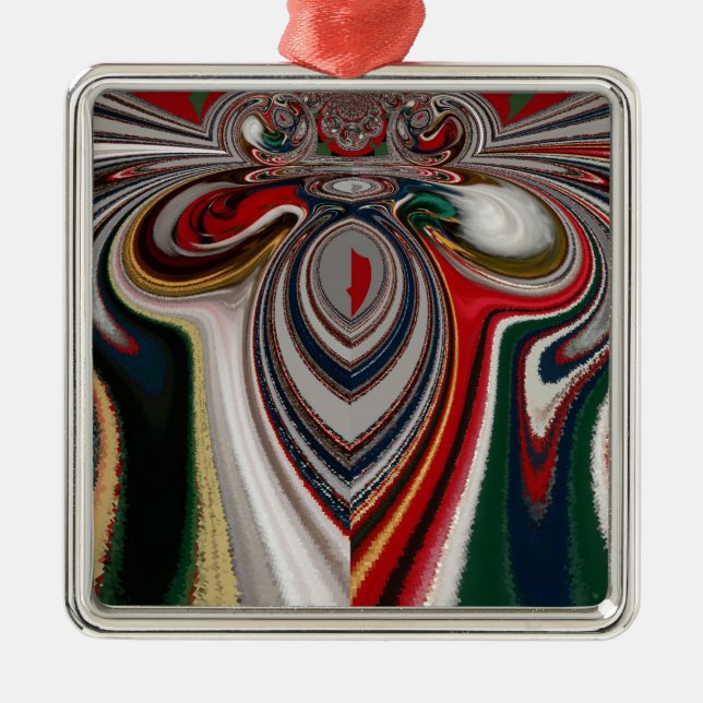 Kaleidoscope Christmas: Festive Home Décor Set Metal Ornament (Front)