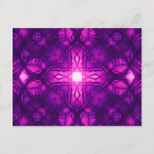Kaleidoscope cross pattern postcard