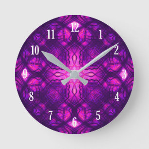 Kaleidoscope cross pattern round clock