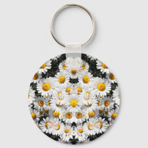Kaleidoscope Daisies Pattern Keychain