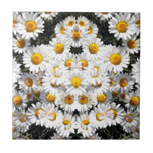 Kaleidoscope Daisies Pattern Tile
