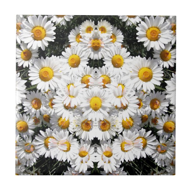 Kaleidoscope Daisies Pattern Tile (Front)