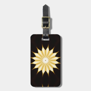 Kaleidoscope Design Bright Yellow Star Luggage Tag