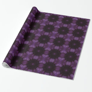 Kaleidoscope Design Chic Elegant Shiny Purple Wrapping Paper