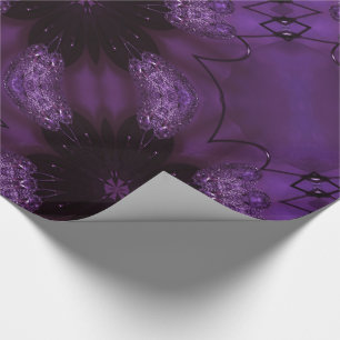 Kaleidoscope Design Chic Elegant Shiny Purple Wrapping Paper