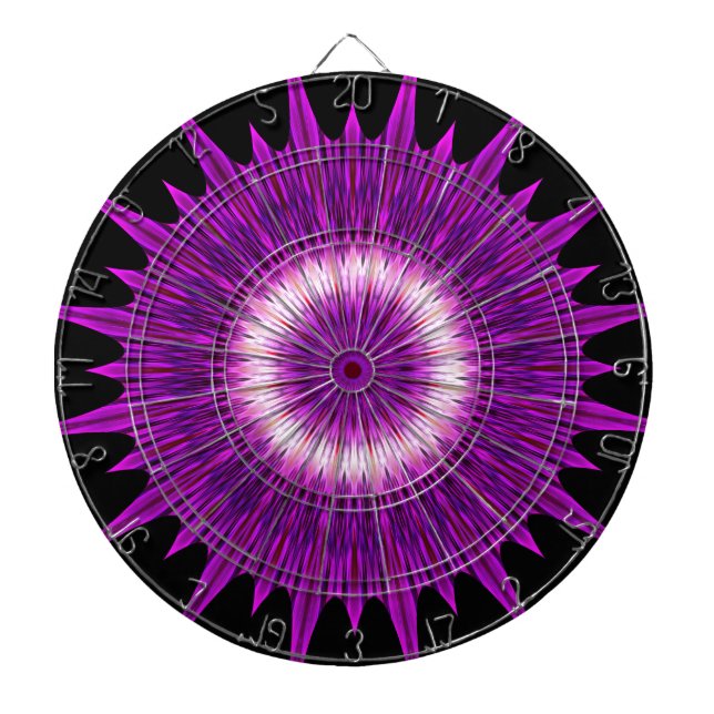 Kaleidoscope Design Purple Pink Art Dartboard (Front)