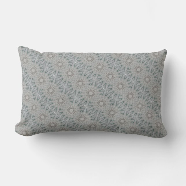 Kaleidoscope Design Rustic Light Grey Colours Outdoor Pillow (Front)
