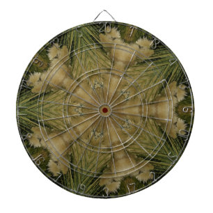 Kaleidoscope Design Star from Pampas Grass Green Dartboard