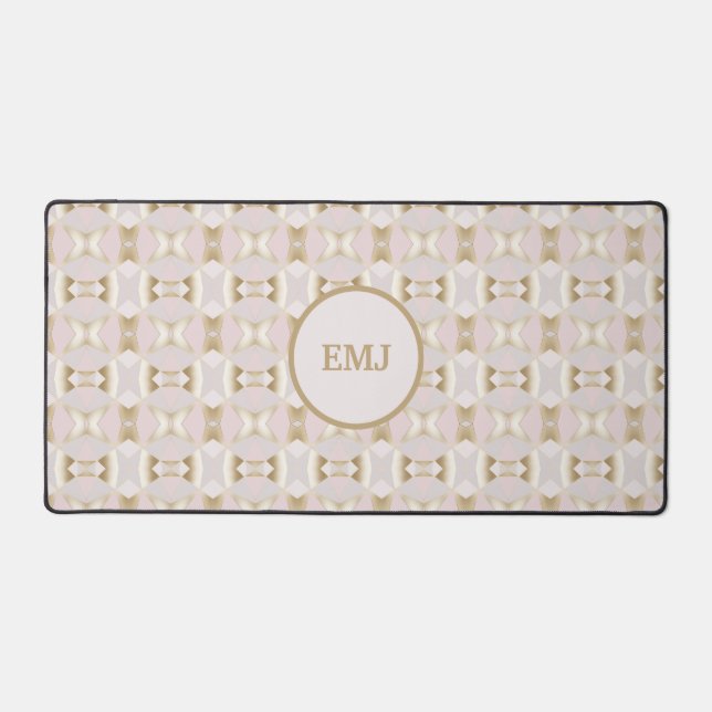 Kaleidoscope d'or rose Glam moderne géométrique (Recto)