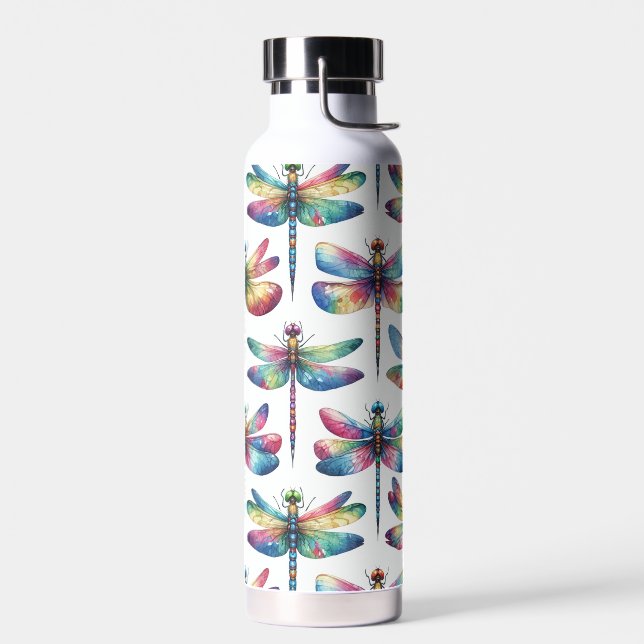 Kaleidoscope Dragonflies Water Bottle (Left)