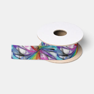 Kaleidoscope Dragonfly Satin Ribbon