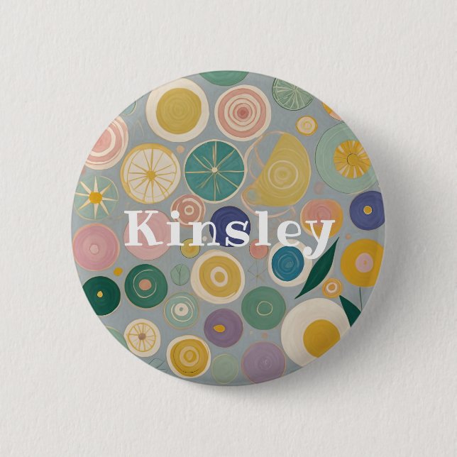 Kaleidoscope Dream Personalized 2 Inch Round Button (Front)