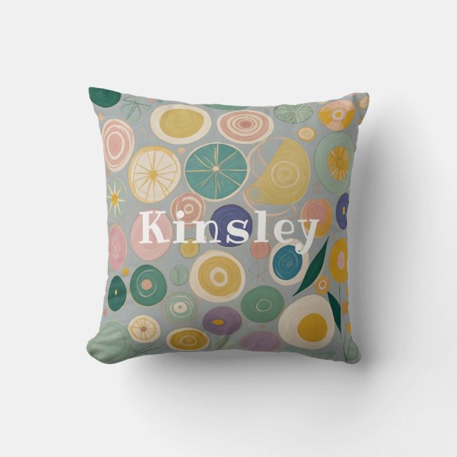 Kaleidoscope Dream Personalized Throw Pillow (Front)