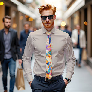 Kaleidoscope Dreams Abstract Art Tie