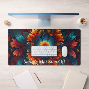 Kaleidoscope Dreams Colourful and Hypnotic Desk Mat