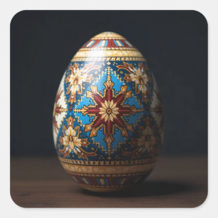 Kaleidoscope Easter Egg Square Sticker