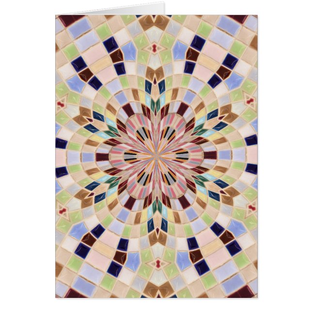 Kaleidoscope en mosaïque bleue et verte (Devant)