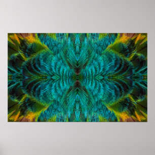 Kaleidoscope Feather Design Poster