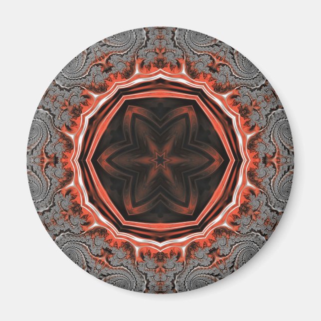 Kaleidoscope Flames Magnet (Front)