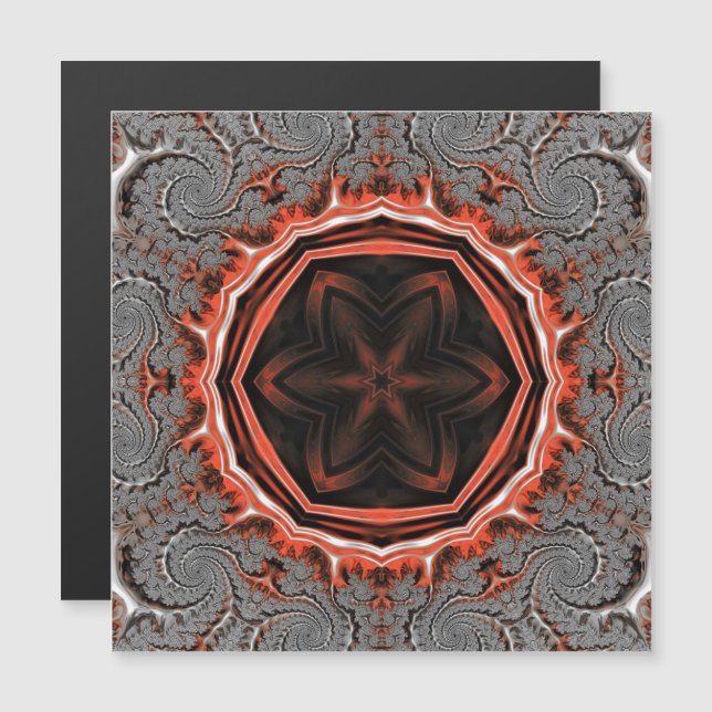 Kaleidoscope Flames Magnetic Card (Front/Back)