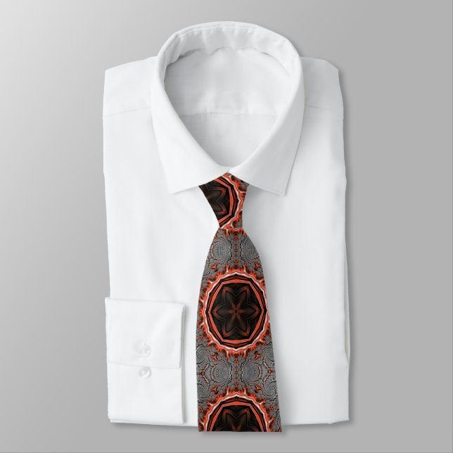 Kaleidoscope Flames Tie (Tied)