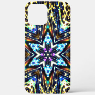 Kaleidoscope flower cartoon surrounded by bumpy th iPhone 12 pro max case