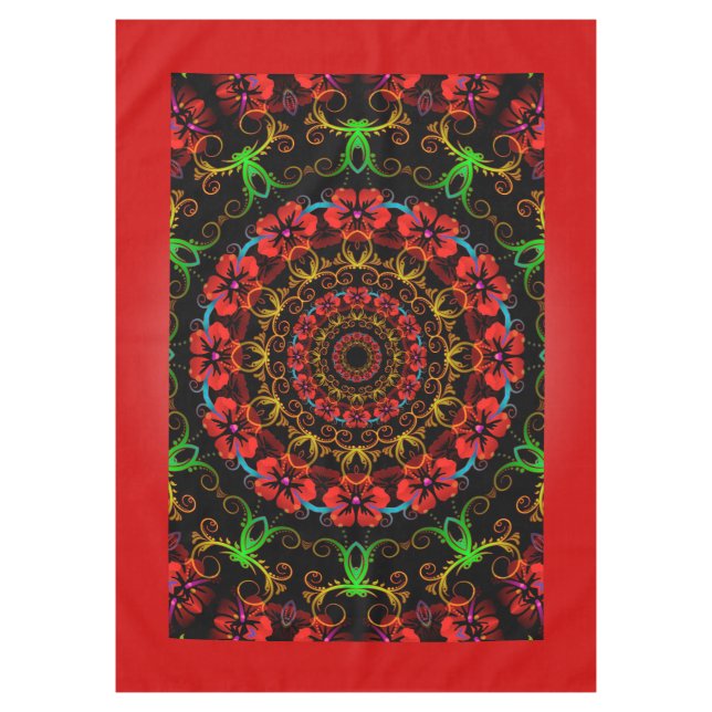 Kaleidoscope Flower Hibiscus I + your idea Tablecloth (Front)