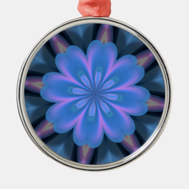 Kaleidoscope Flower Metal Ornament (Front)