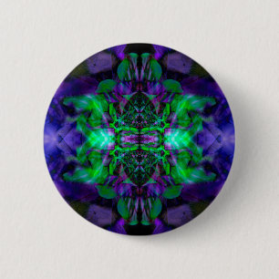 Kaleidoscope flower pattern 2 inch round button