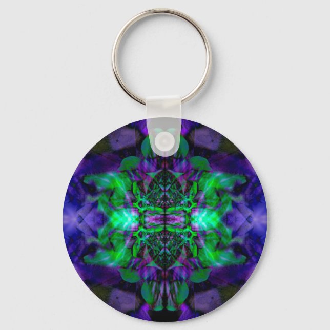 Kaleidoscope flower pattern keychain (Front)