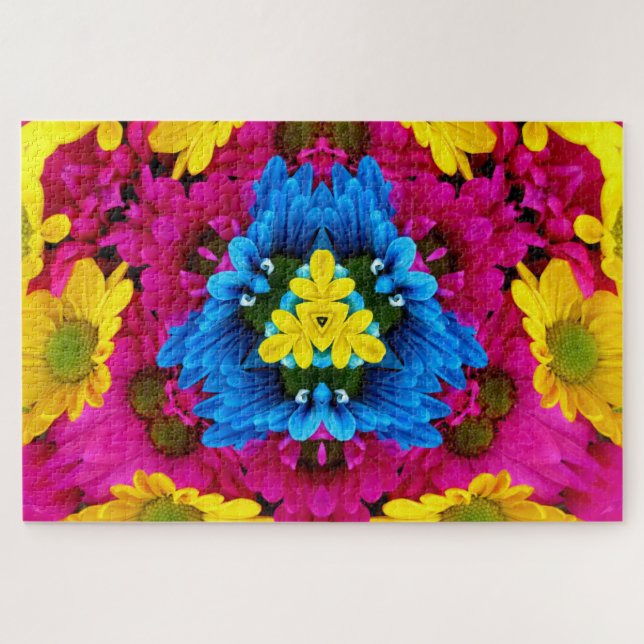 kaleidoscope flowers puzzle (Horizontal)